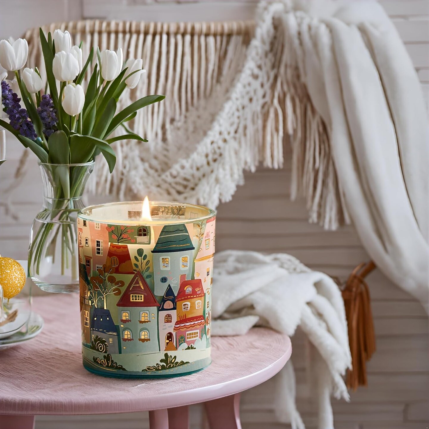 New York City Scent Soy Wax Aesthetic Candle - 10.2 oz | Natural Fragrance for Home&#x26; Book Candles | for Housewarming, Hostess Gifts&#x26;Home Deor,Thank You Gifts