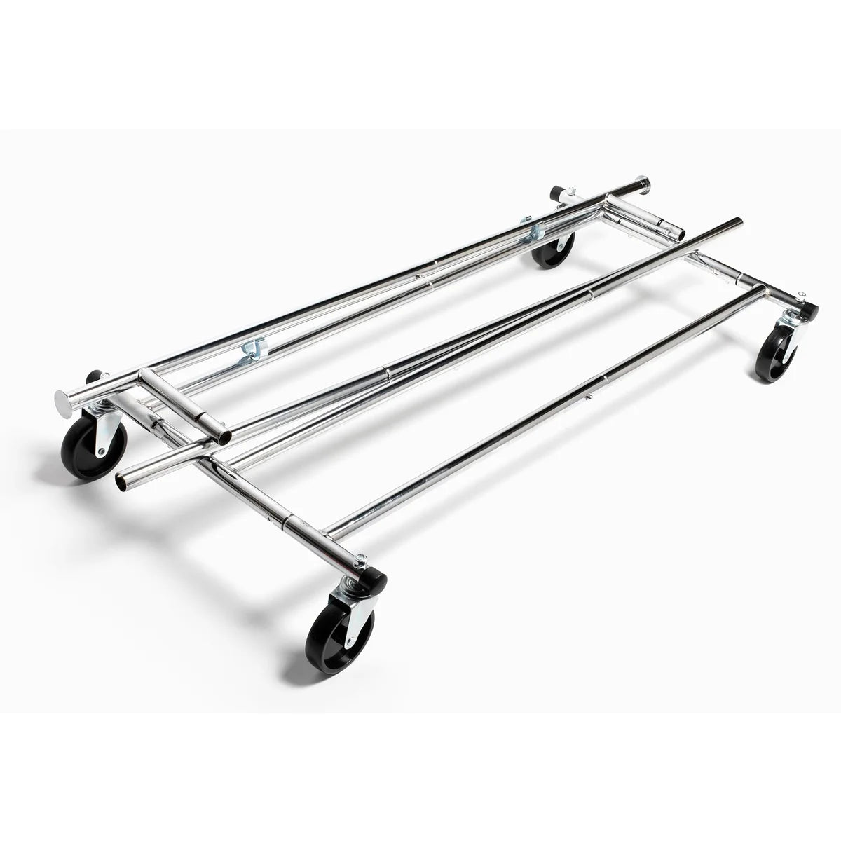Commercial Grade Foldable Garment Rack - Adjustable &#x26; Rolling