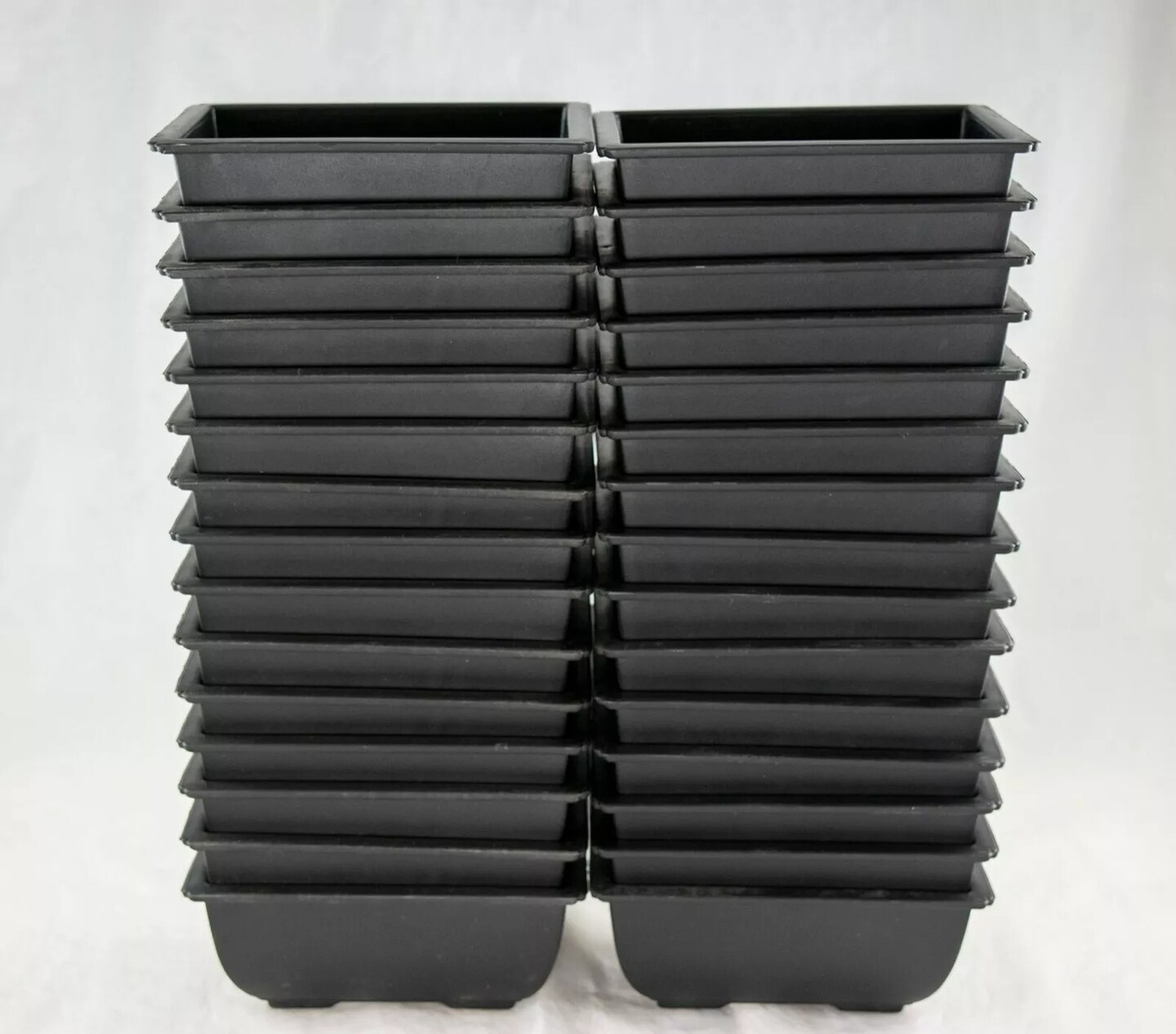 30 Rectangular Black Plastic Succulent / Bonsai Training Pot - 5&#x22;x 3.5&#x22;x 2&#x22;