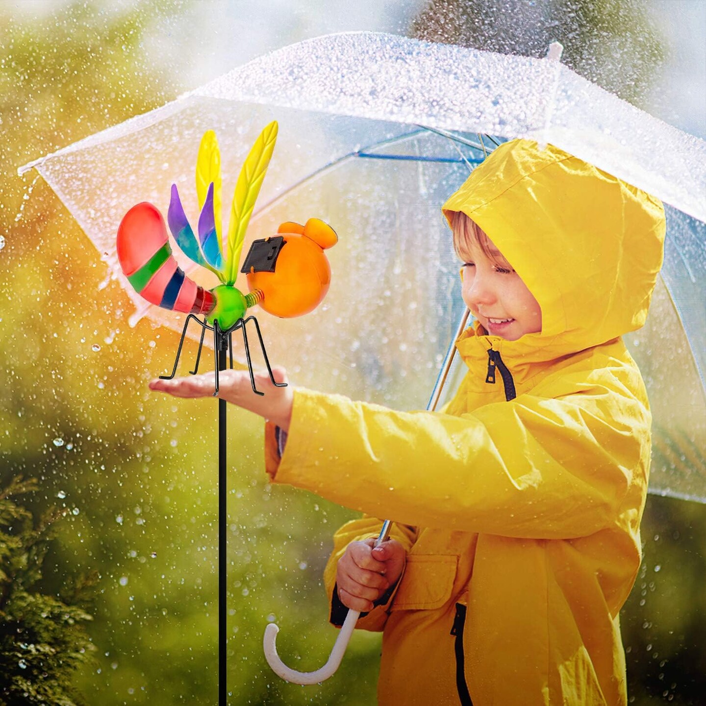 Dragonfly Solar Light - Metal Yard Art - Add Whimsy To Your Garden - Solar Yard Decorations - Outdoor Decor