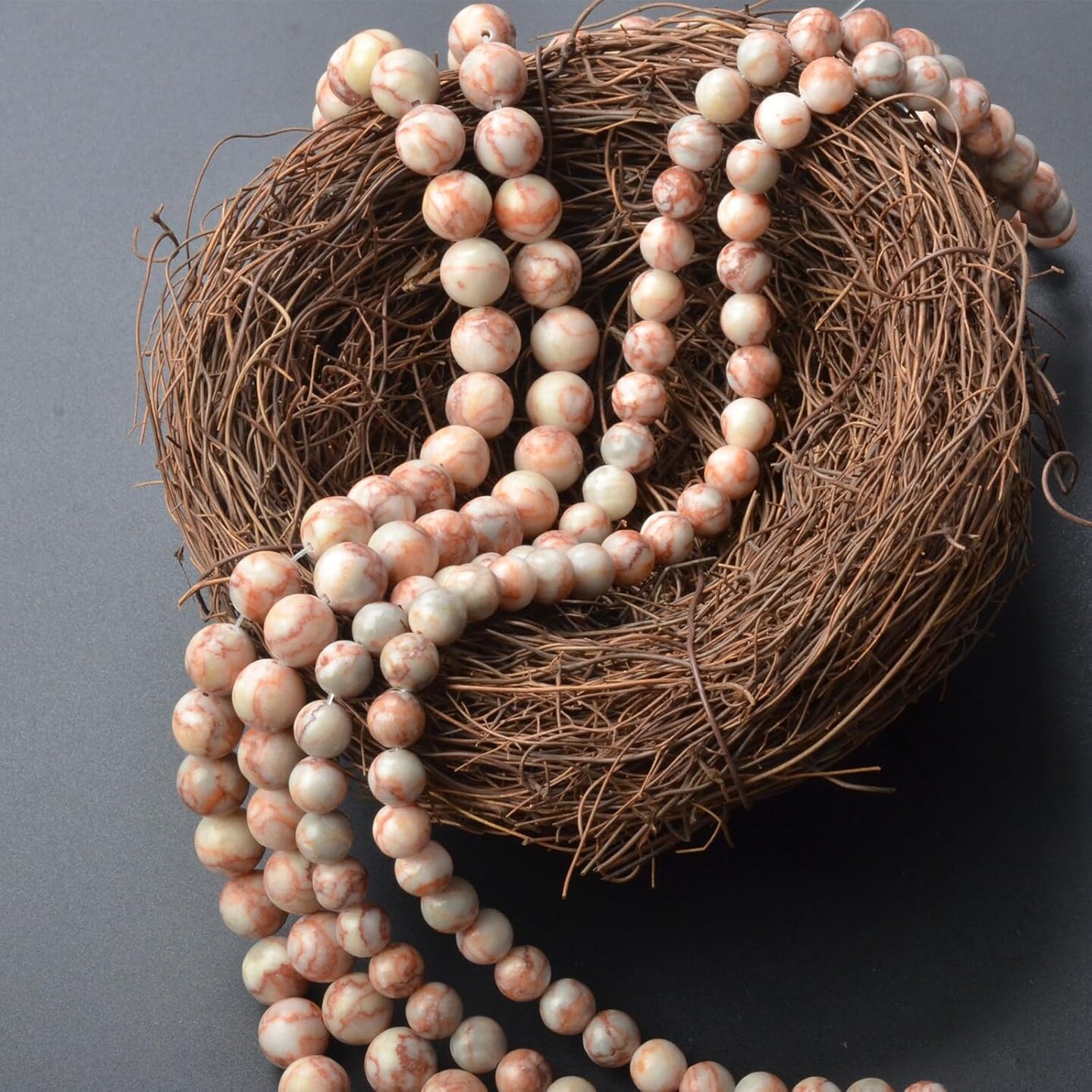 8mm Natural Red Crazy Lace Agate Round Loose Stone Beads for Jewelry Making DIY Crafts Design 1 Strand 15&#x22; APPR.43-45pcs