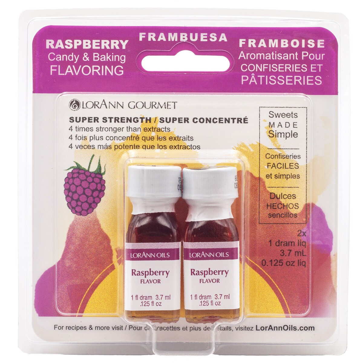 LorAnn Oils Raspberry Super Strength Flavor, 1 Dram Twin Pack