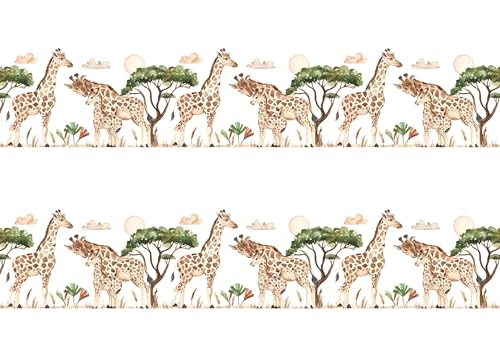 Giraffes Edible Image cake border 2 Strips per sheet 3.5x10.5 inchs