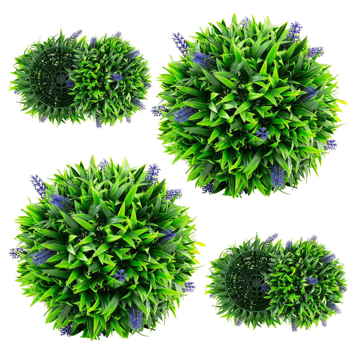 2 Pieces Artificial Lavender Topiary Balls with Flowers Perfect for Decoration