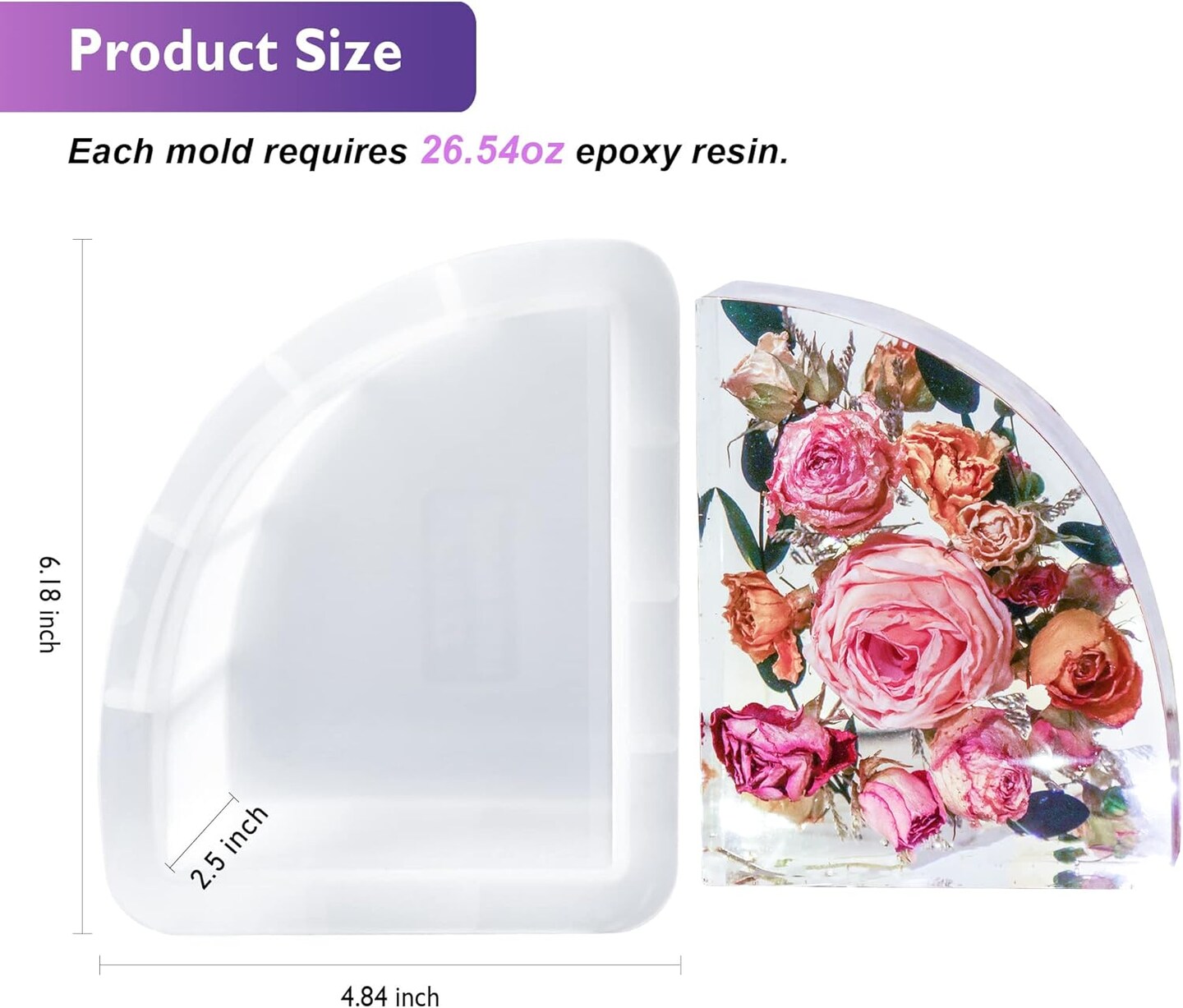 LET&#x27;S RESIN Bookends Resin Molds, 1 Pair Geode Book Organize Resin Molds Silicone Large, Crystal Epoxy Resin Molds for Books, Desktop Organizer, Office Home Decoration, Gift