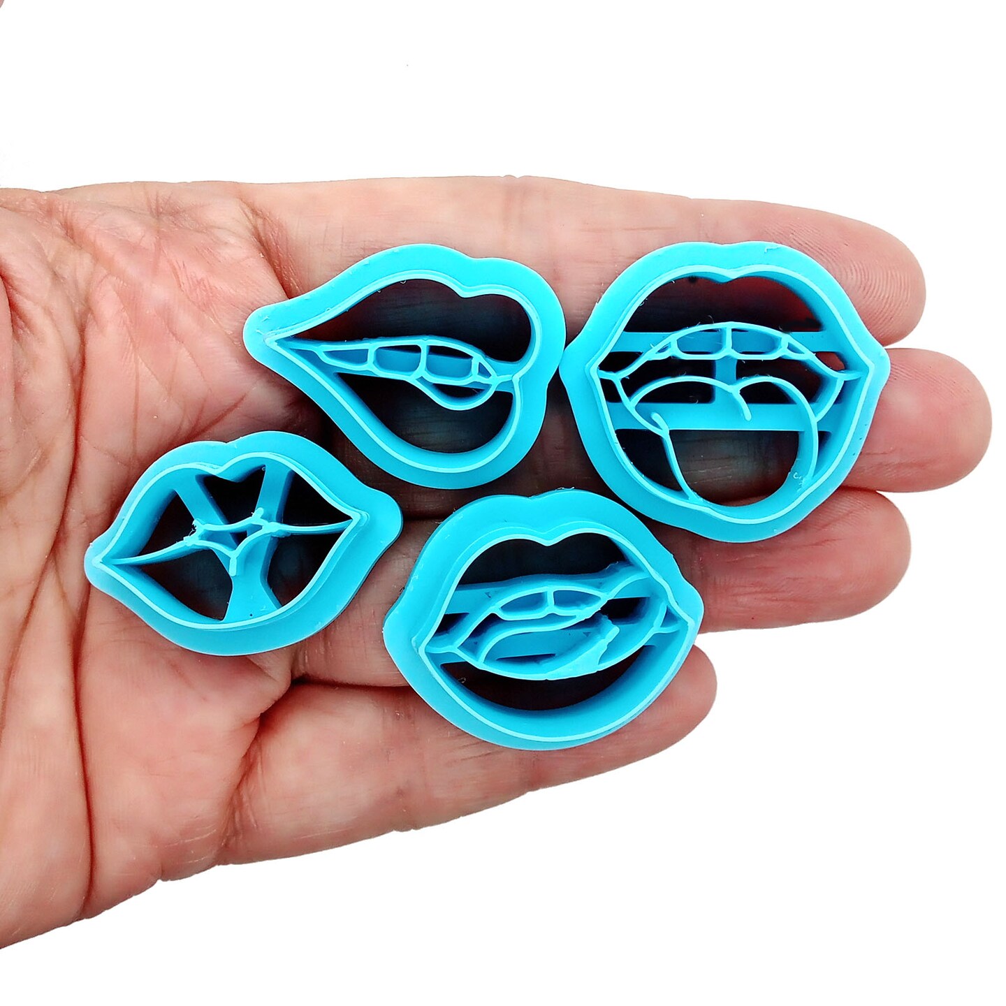 Lips Clay Cutter Set, 4 pcs, Valentine's Day Shapes, Adorabilities