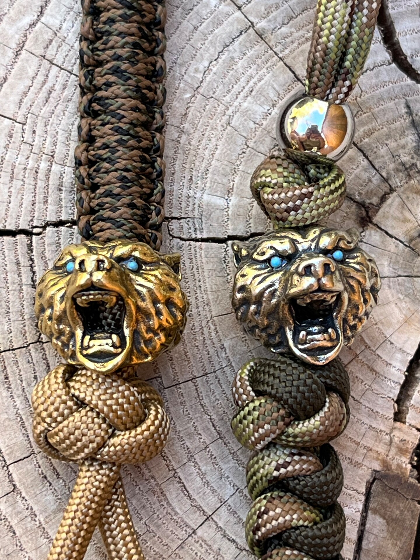 Roaring Bear Paracord EDC Knife Lanyard. Handmade. Solid