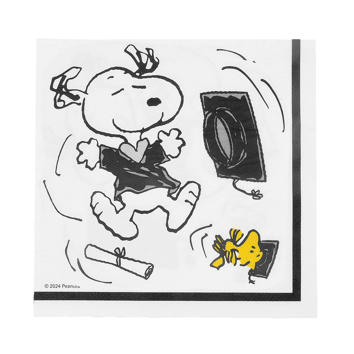 6 1/2&#x22; Peanuts&#xAE; Snoopy Graduate Party Disposable Paper Luncheon Napkins 16 count