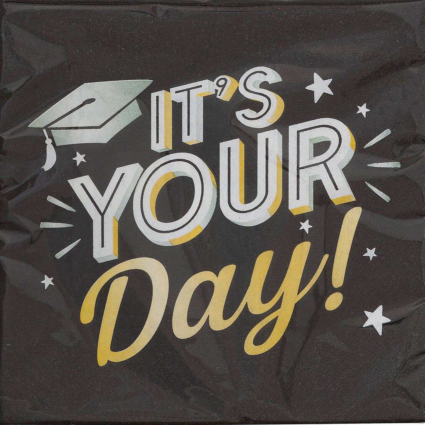6 1/2" Congrats Grad Disposable Paper Luncheon Napkins 16 Count