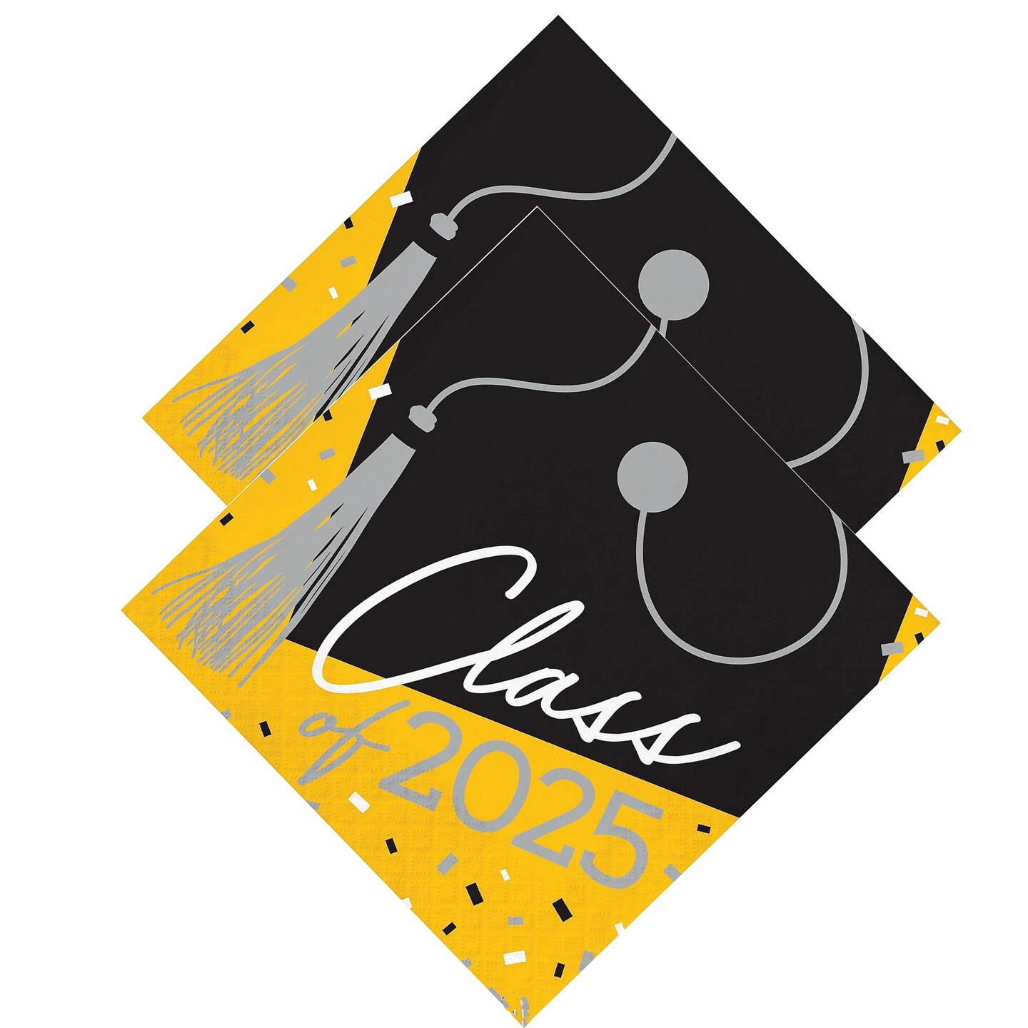 Creative Converting School Spirit White Class of 2025 Paper Dinner Napkins 108 Count