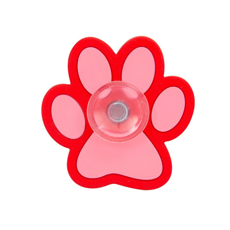 12 Pack 2 1/4&#x22; Bright Red Paw Print Fidget Spinners