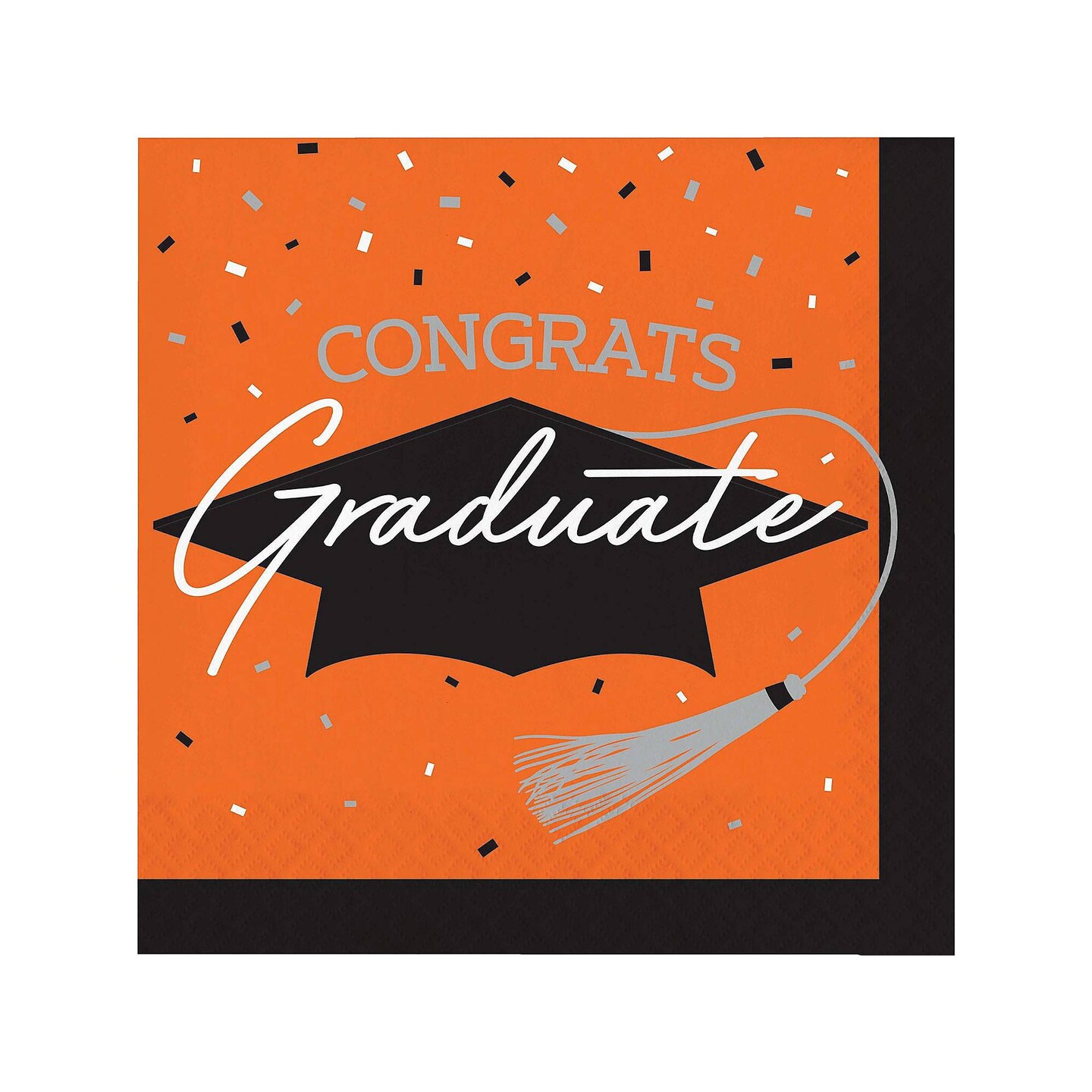 Creative Converting School Spirit Orange Graduation Napkins 108 Count
