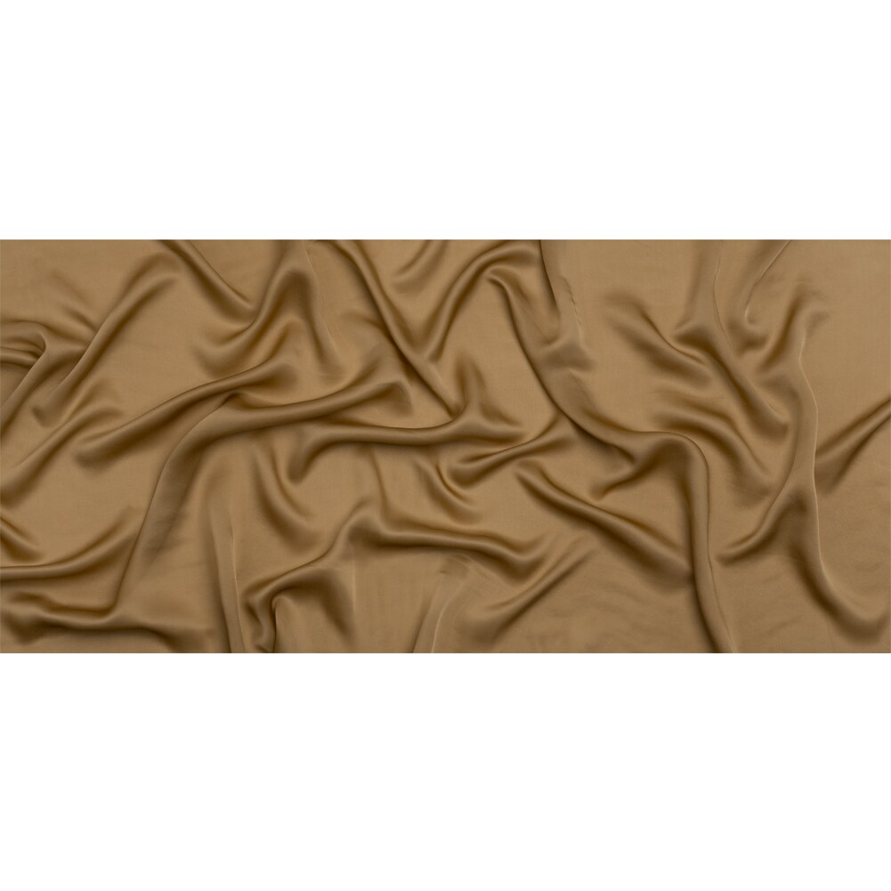 1 Yard Gold Satin-Faced Silk Chiffon Designer Fabric 56" Wide