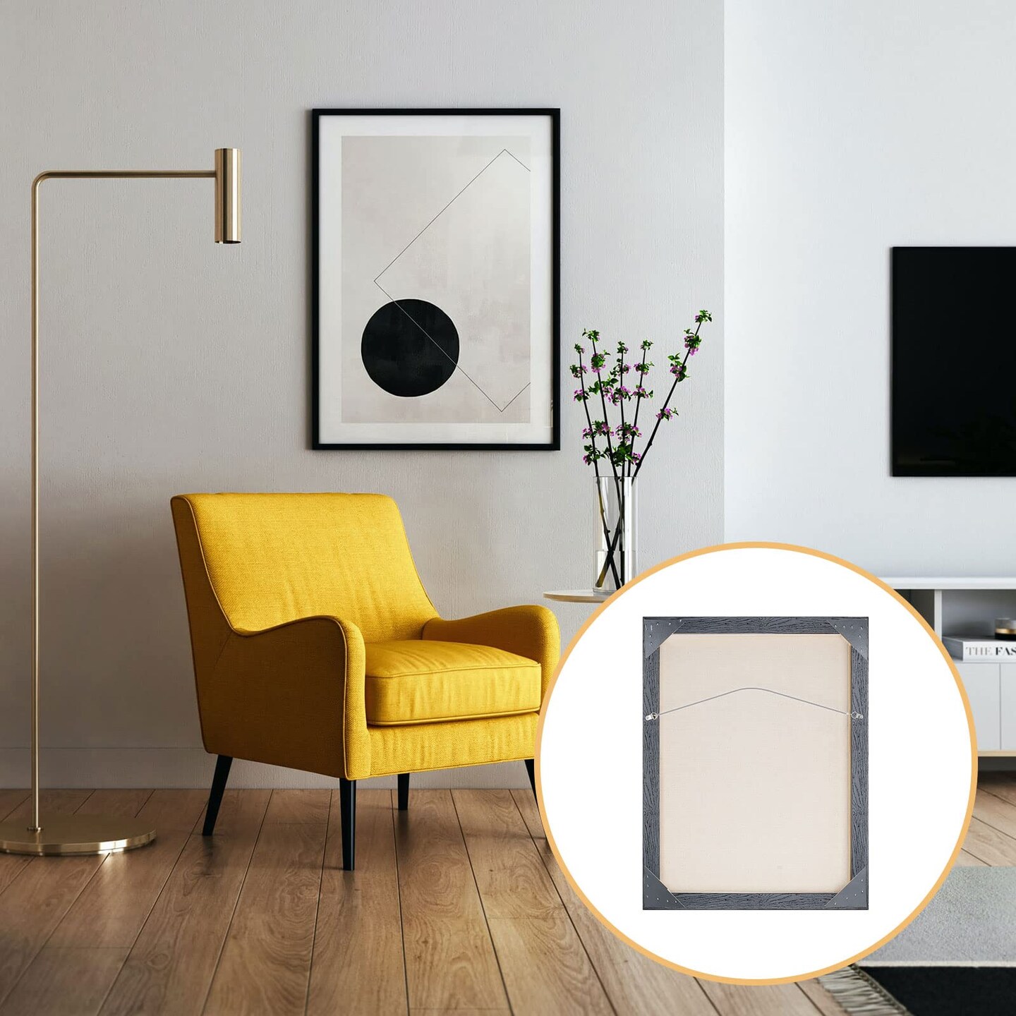 Picture Hanging Hardware with Wire - ROBUST 91pcs Picture Hanging Kit, Wall Hooks for Hanging Pictures with Wire, Screw, D Ring, Loop Sleeves for Picture Frame, Mirror, Art(N8)