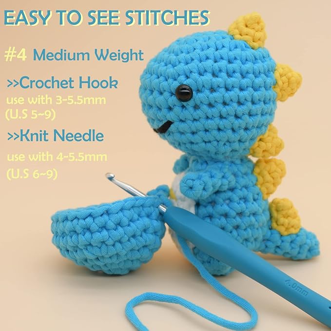 Beginners Crochet Yarn 12-Pack – Coffee, Brown, Beige & Grey Cotton, Easy Crochet & Knitting Kit (12x25g)