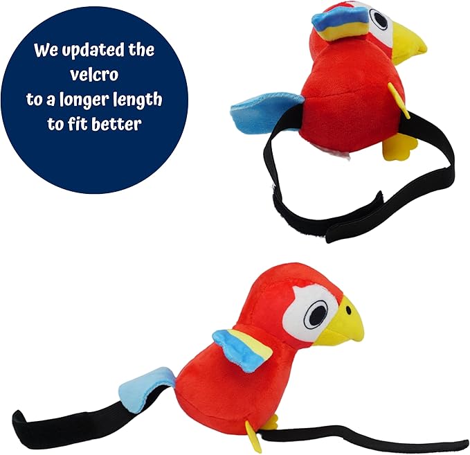 4E&#x27;s Novelty Stuffed Parrot on Shoulder - Kids Pirate Parrot Shoulder Prop, Halloween Parrot Stuffed Animal Prop, Kids Pirate Accessories for Party