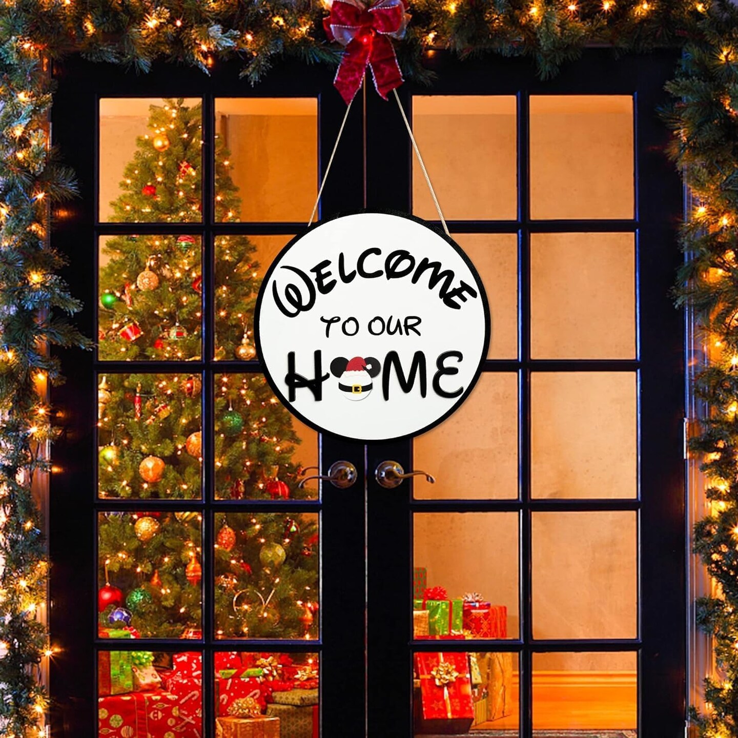 19Pcs Cute Mouse Interchangeable Seasonal Welcome Door Sign for Front Door Decor