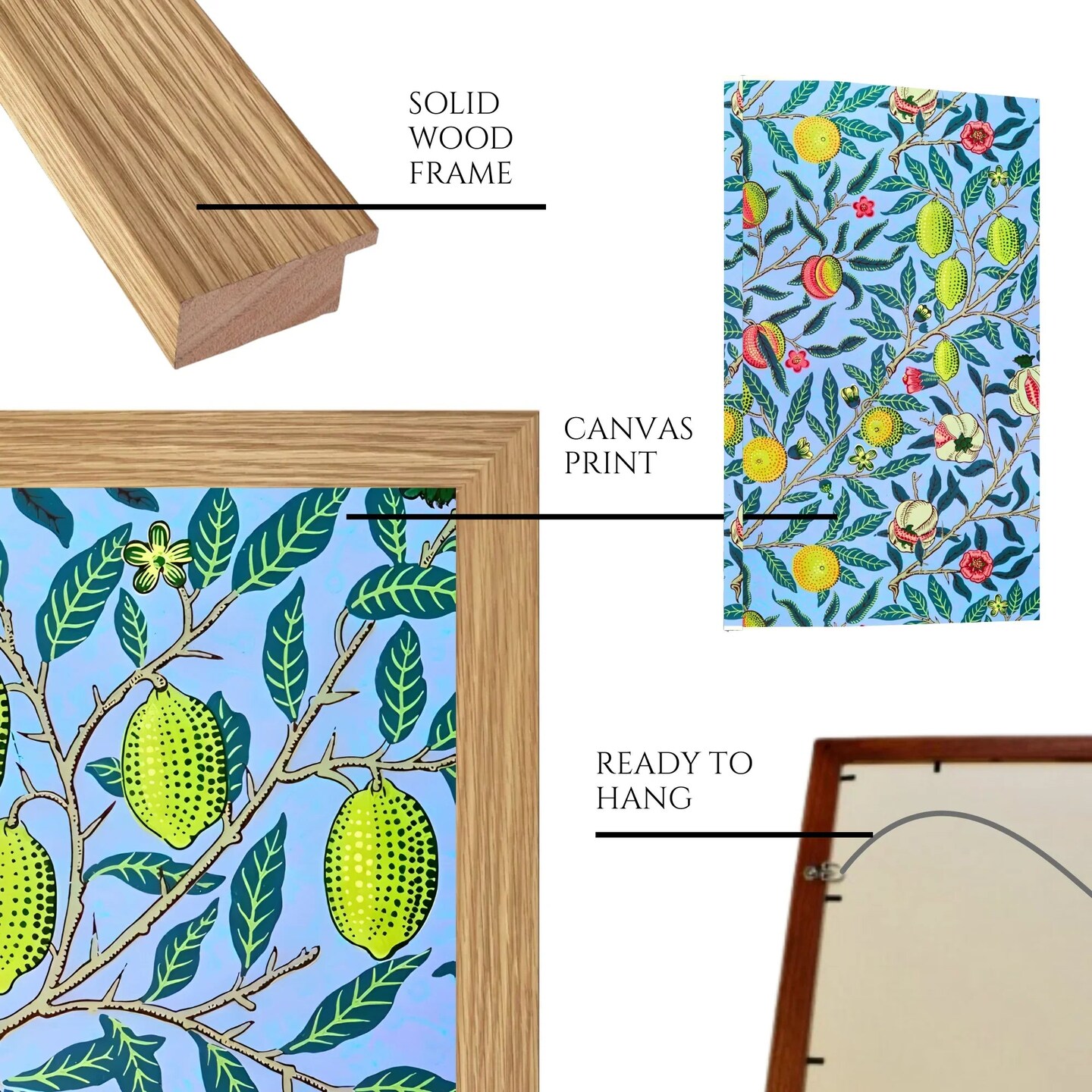 Large Framed Corporate Office Decor Wall Art Canvas 40x60 Inch - William Morris