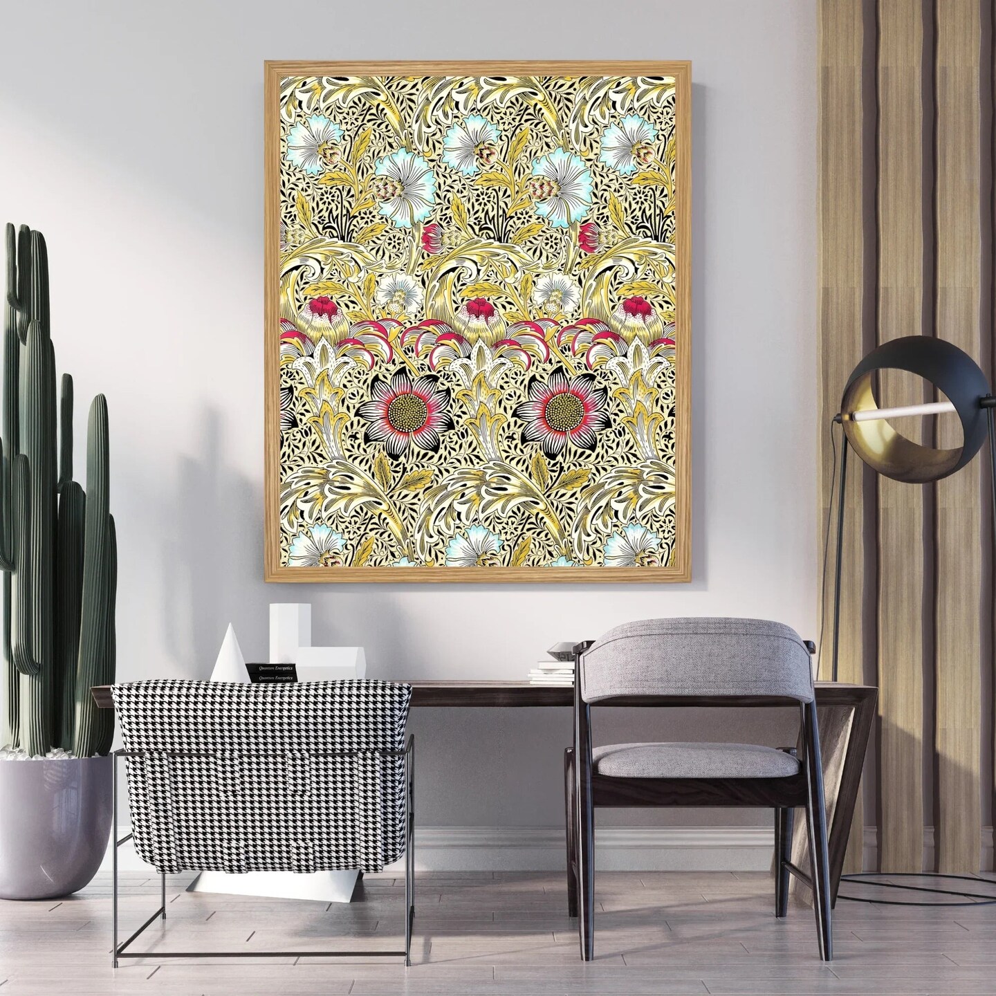 Large Framed Corporate Office Decor Wall Art Canvas 40x60 Inch - William Morris