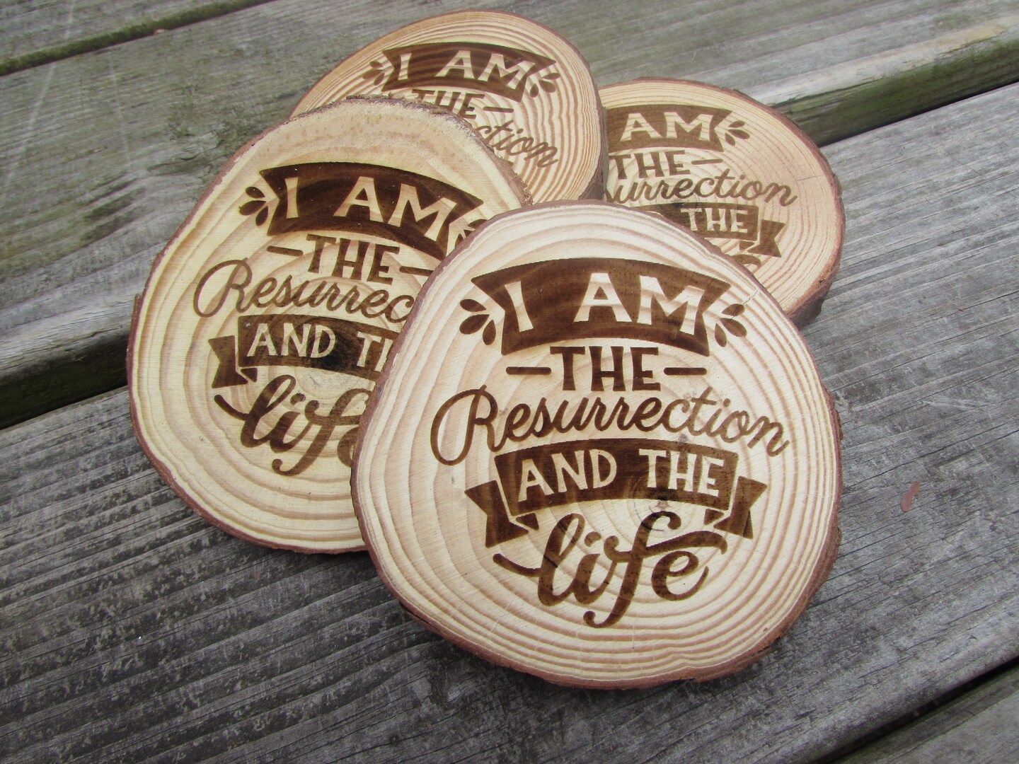 Laser Engraved Wood Christian Coasters, Scripture Quote, Inspirational Quote,  Bible Verse, Bible Quote, Drink Coasters | MakerPlace by Michaels, image size:1080x810