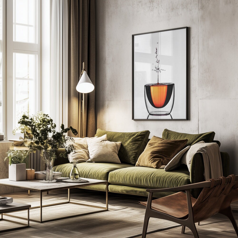 WaterDrop - Gatot Herliyanto 24x36 Black Framed Art | Home or Office Art