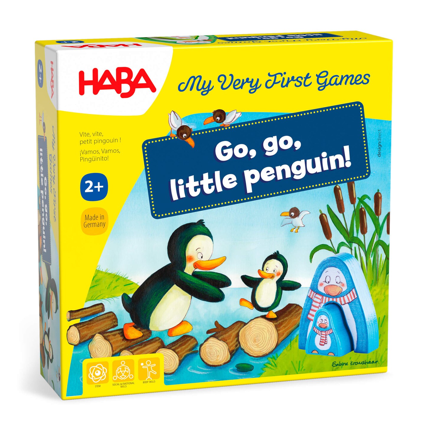 HABA My Very First Games Go, Go Little Penguin, Toddler Learning Game and Cooperative Toddler Board Games for 2 Years and up, Made in Germany