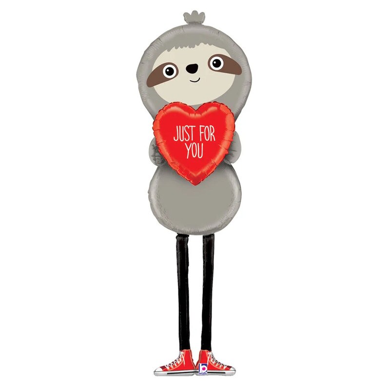 Betallic® 60 inch Special Delivery Sloth Jumbo Balloon Love Party Decor Unique Foil Design
