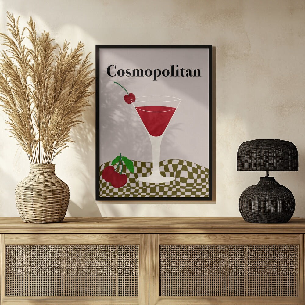 Cosmopolitan - Miho Art Studio 24x36 Black Framed Art | Home or Office Art