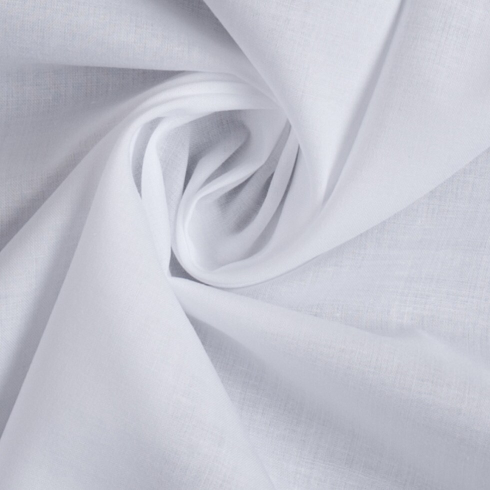 1 Yard Cloud White Japanese Pima Cotton Lawn Fabric for Luxury Apparel