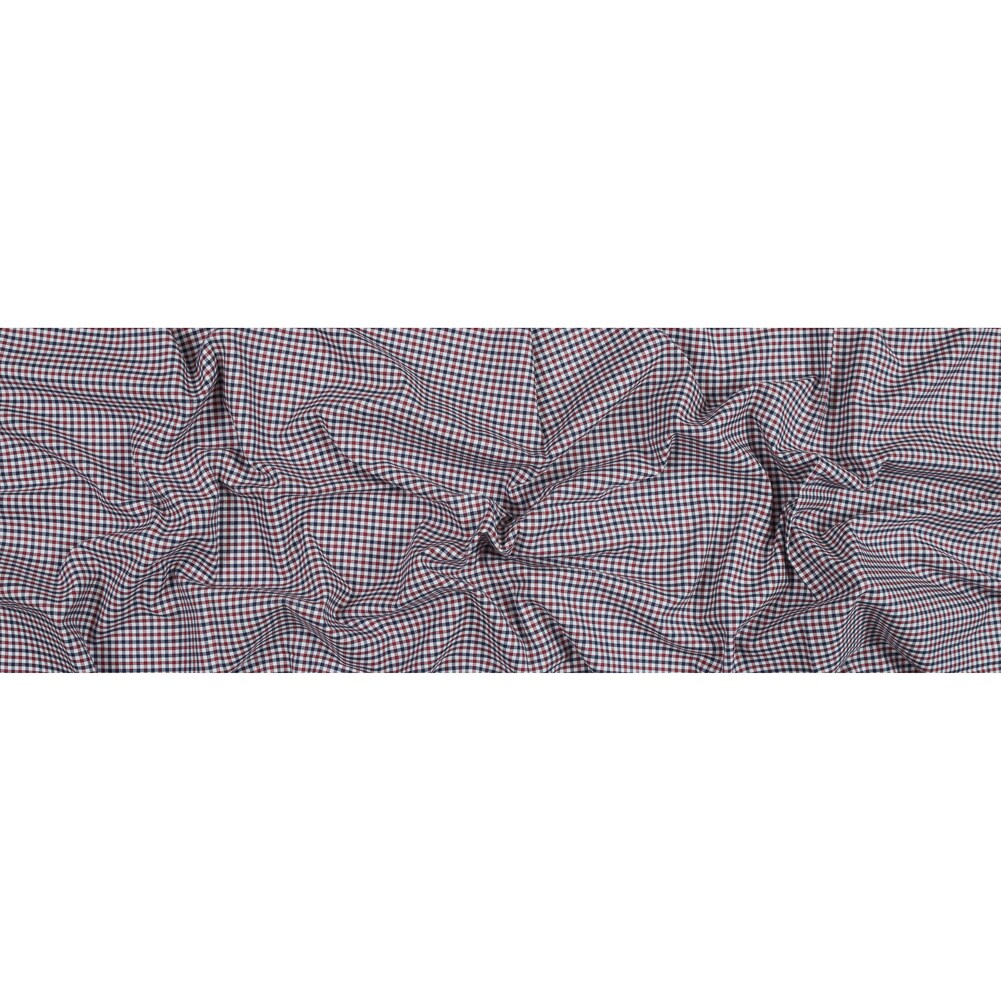 1 Yard Red White and Blue Tattersall Shepherds Check Cotton and Tencel Flannel Fabric 57 inch Width