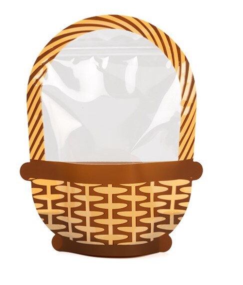 Basket Shaped Pouch w/ Zipper 7 1/2" x 3" x 9" 25 pack SP7BSZ