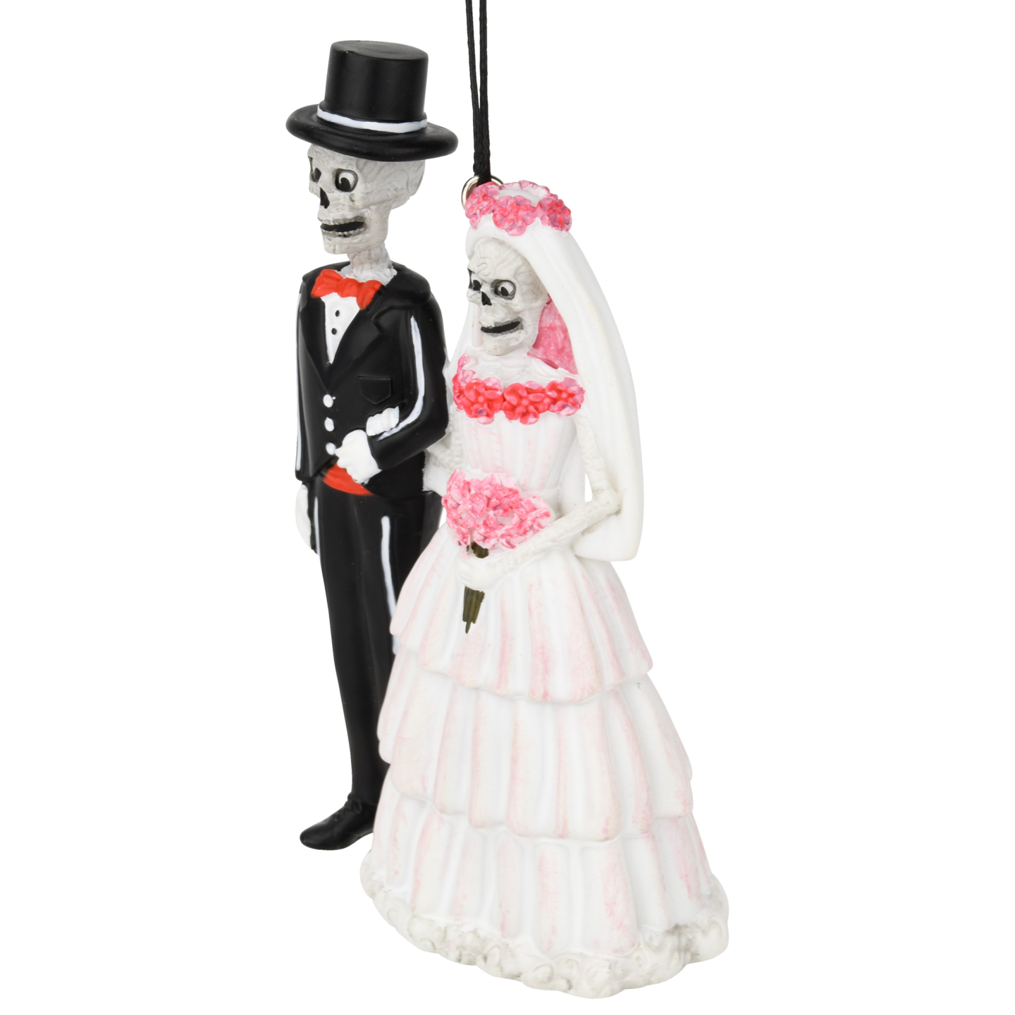 Tree Buddees Death Do Us Part Skeleton Ornament or Wedding Cake Topper Spooky Bride & Groom