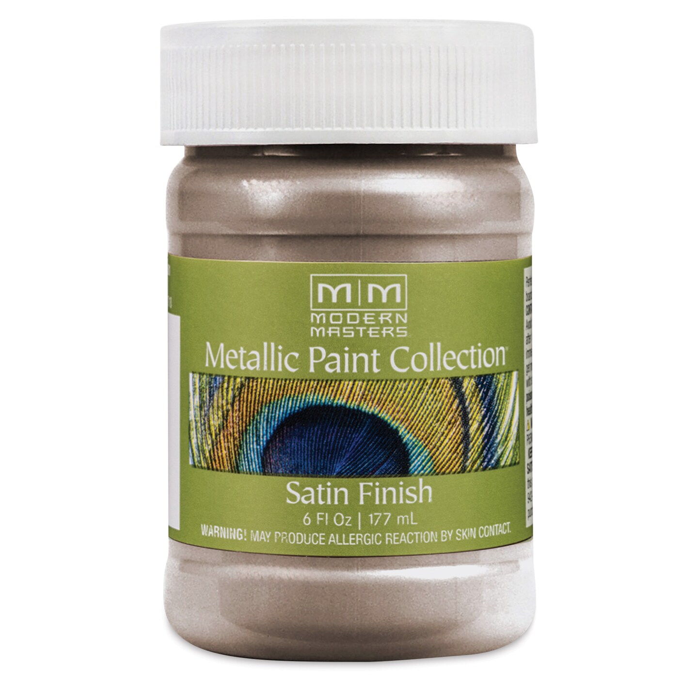 Modern Masters Metallic Paint - Warm Silver, 177 ml jar