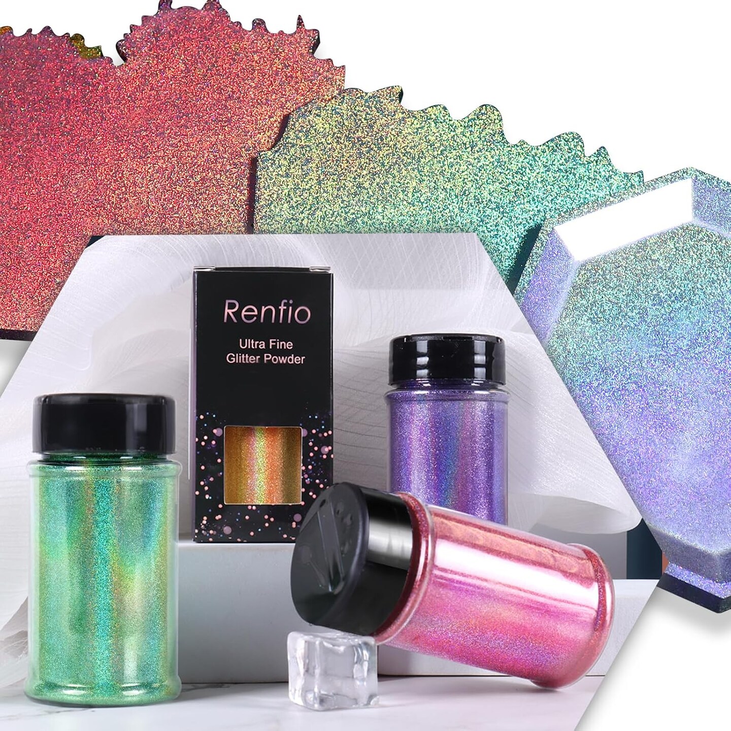 Black - Holographic Diamond Glitter for Crafts