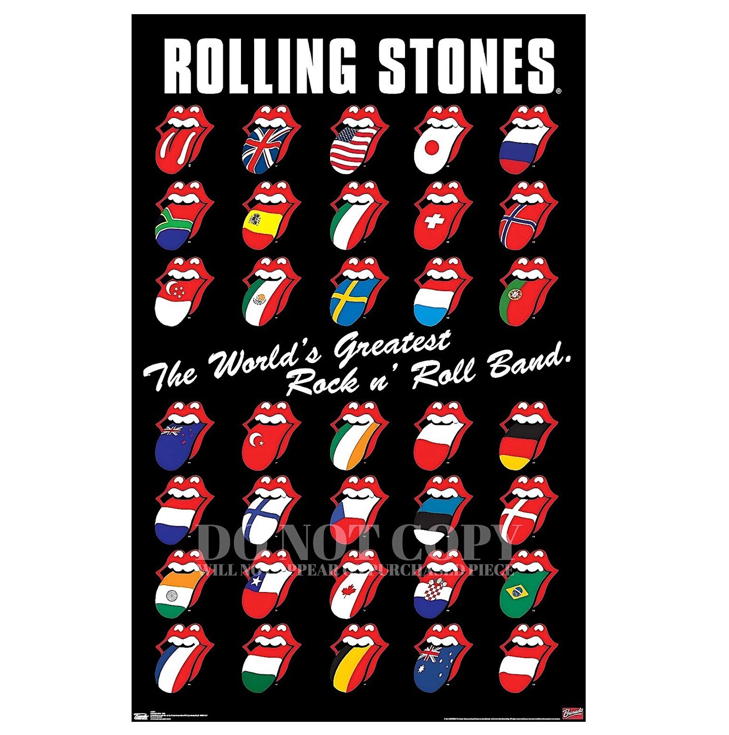 Rolling Stones Poster 11 X 17 | Iconic Tongue Logo | World Tour