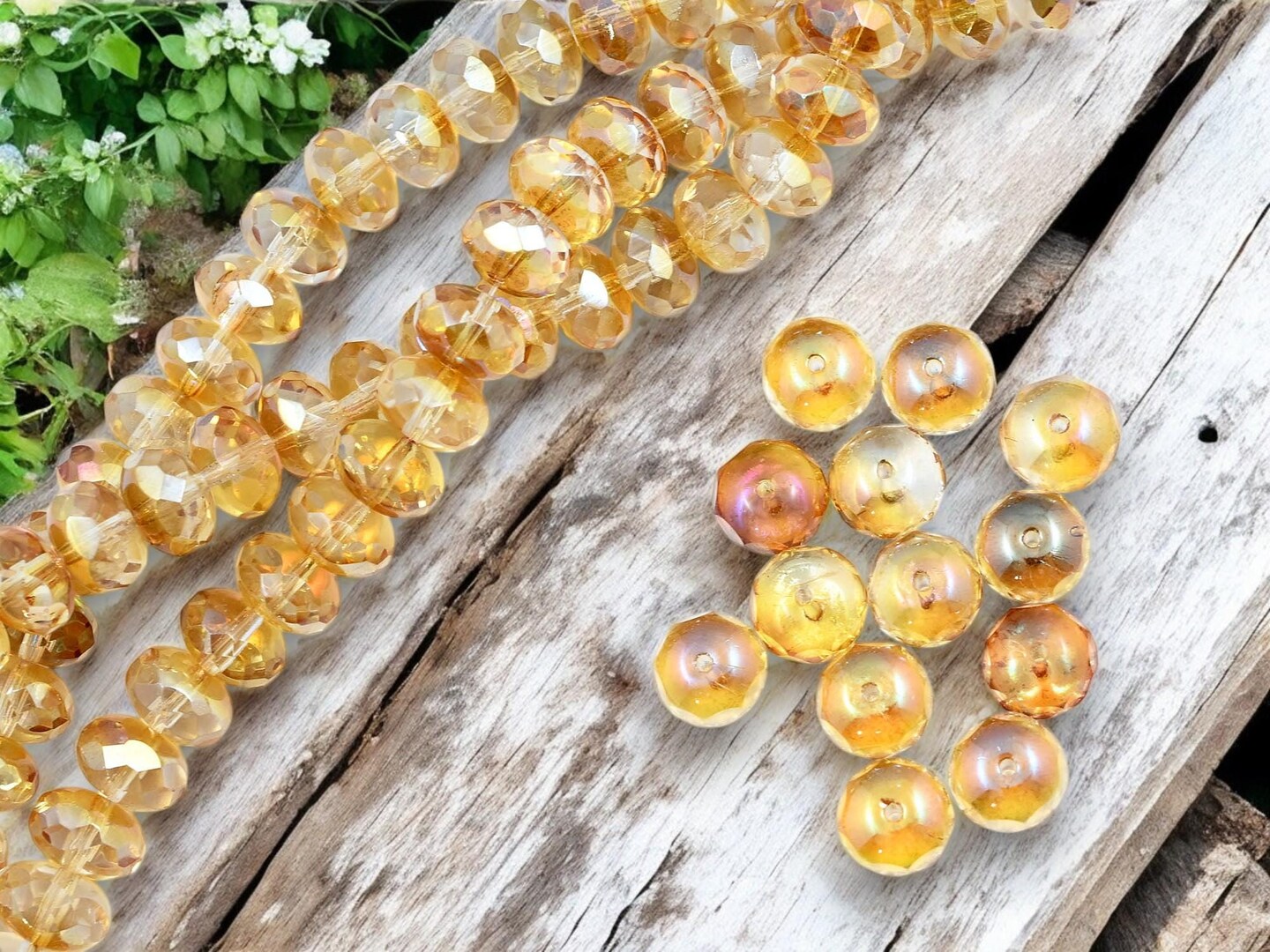 *25* 11x7mm Crystal Celsian Fire Polished Rondelle Beads