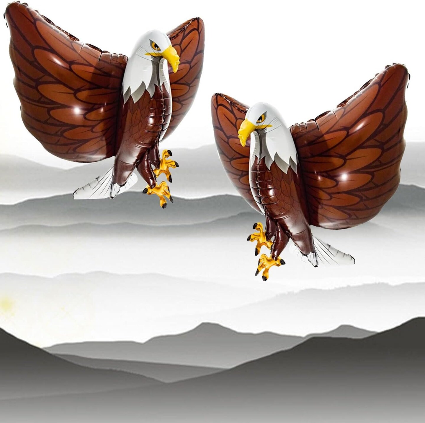 3D 32&#x22; 2 Pcs Giant Eagle Foil Balloons