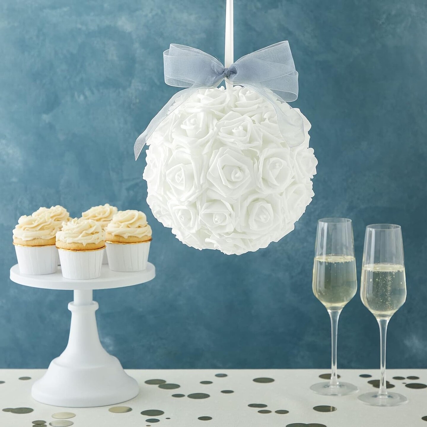 100 Pack White Artificial Flowers - 3 Inches (White)