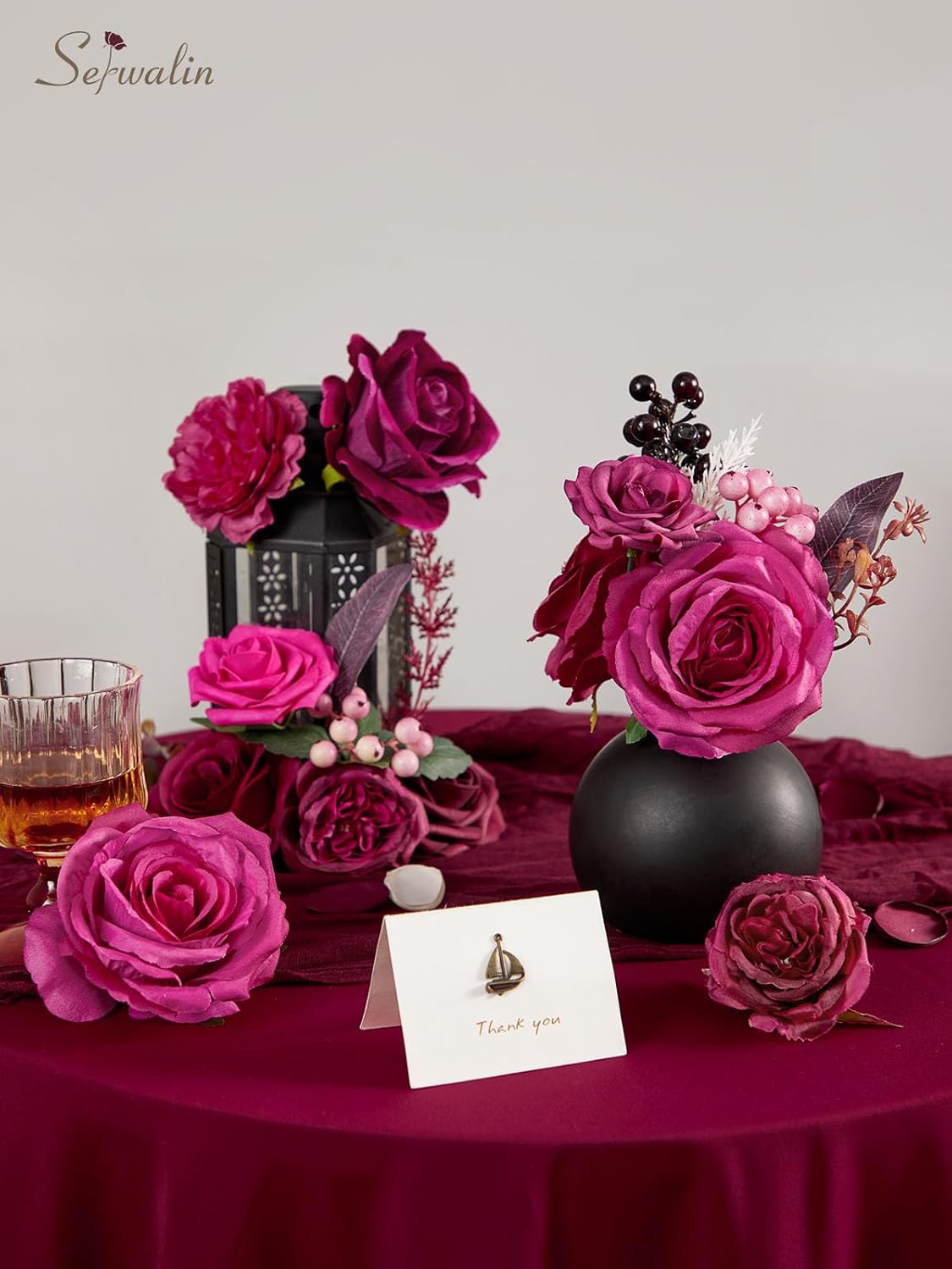 Artificial Flowers Magenta Hot Pink Fake Wedding Flowers - Hot Pink