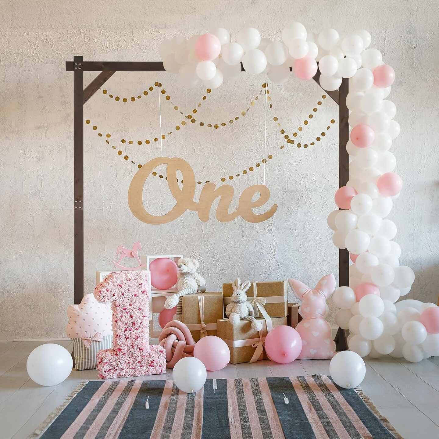 7.2FT Wooden Wedding Arch Rustic Square Arbor