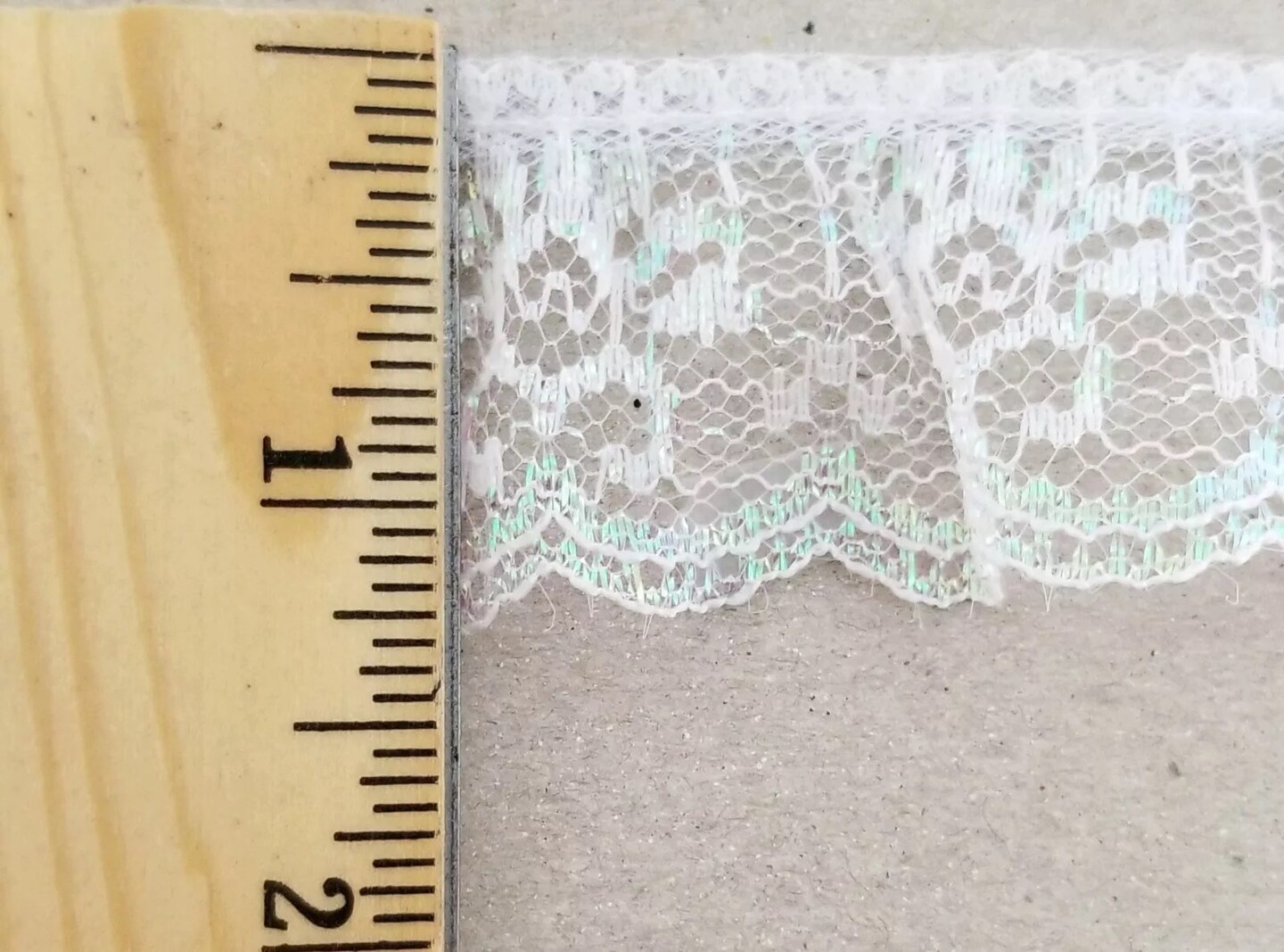 1&#x22; Ruffled Gathered Lace Trimming - 12 Continuous Yards! - Color Options!