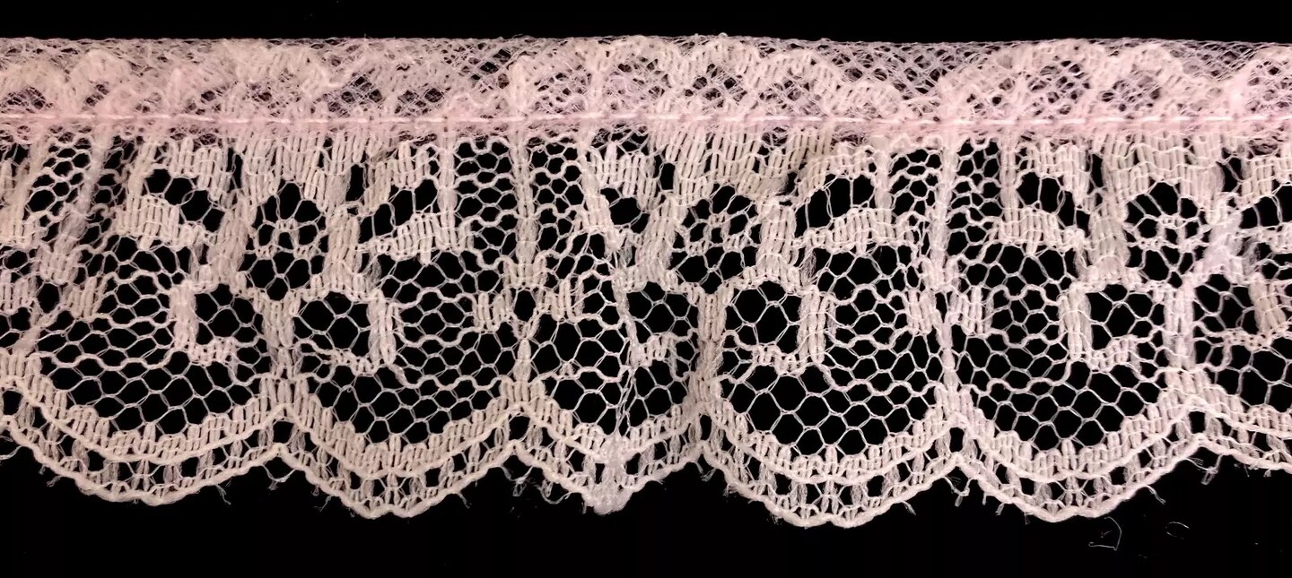 1&#x22; Ruffled Gathered Lace Trimming - 12 Continuous Yards! - Color Options!