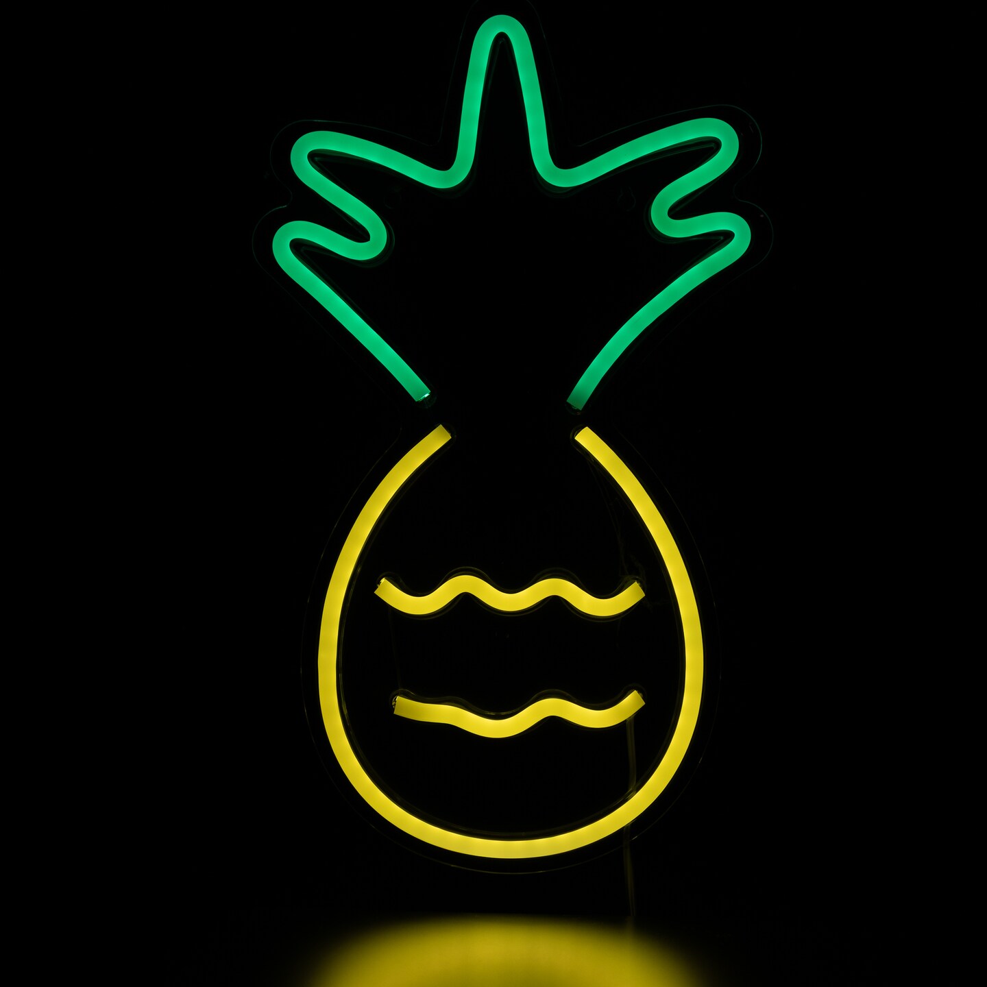 Northlight LED Pineapple Neon Lighted Wall Art - 16" - Yellow and Green