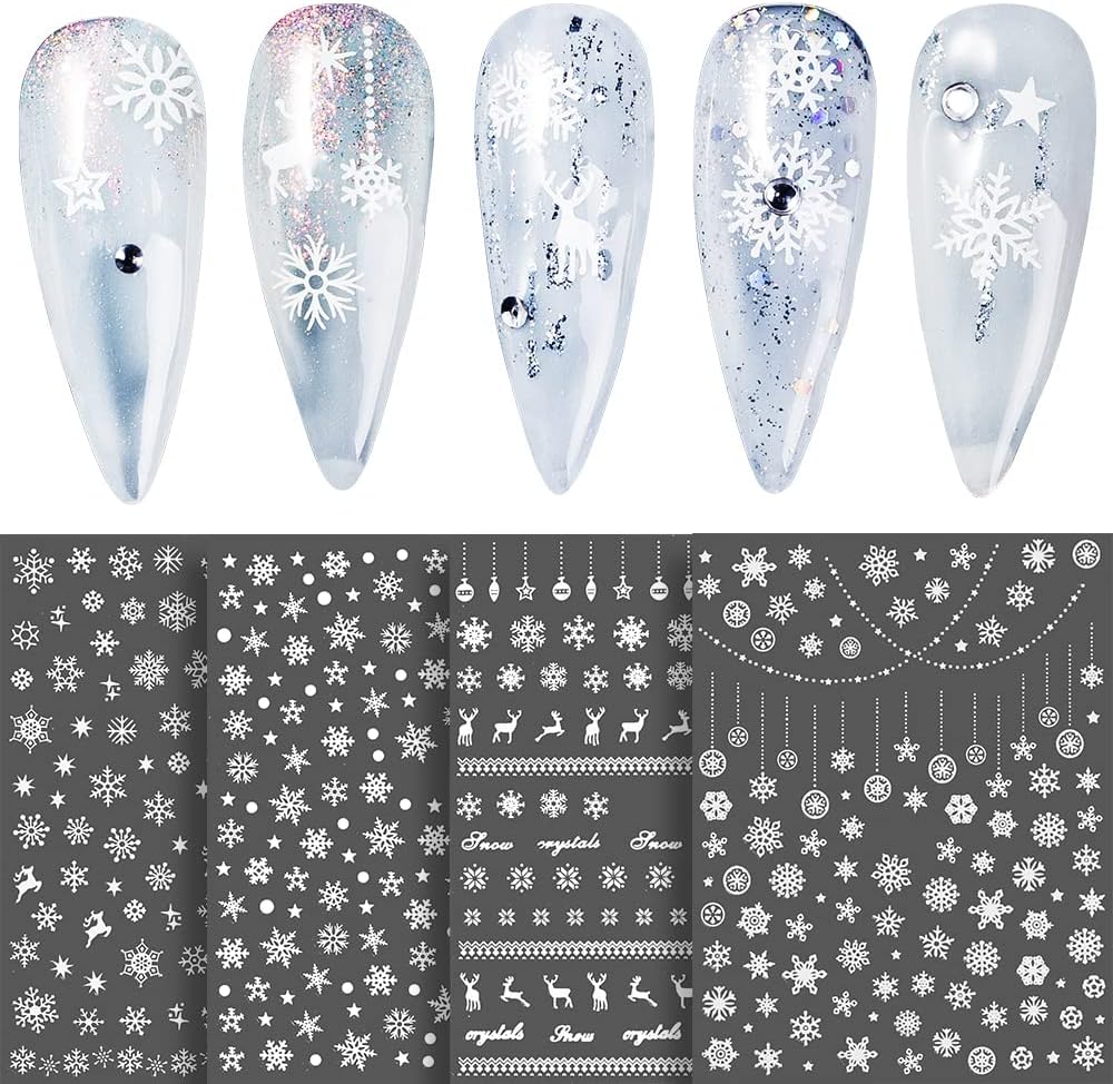 Snowflake Nail Art Stickers 10 Sheets