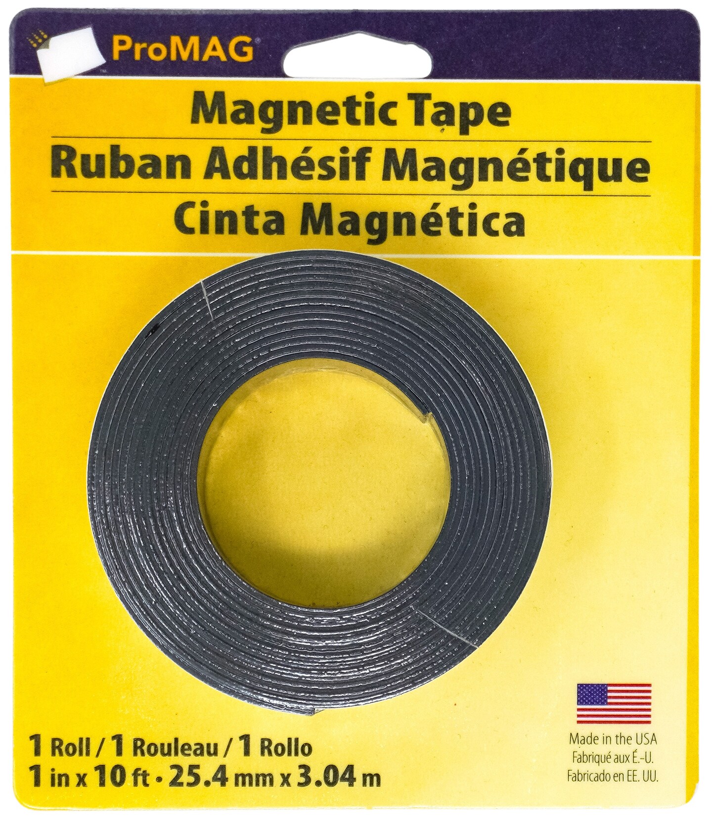 ProMag Heavy-Duty Magnetic Tape 1&#x22;X10&#x27;-Black