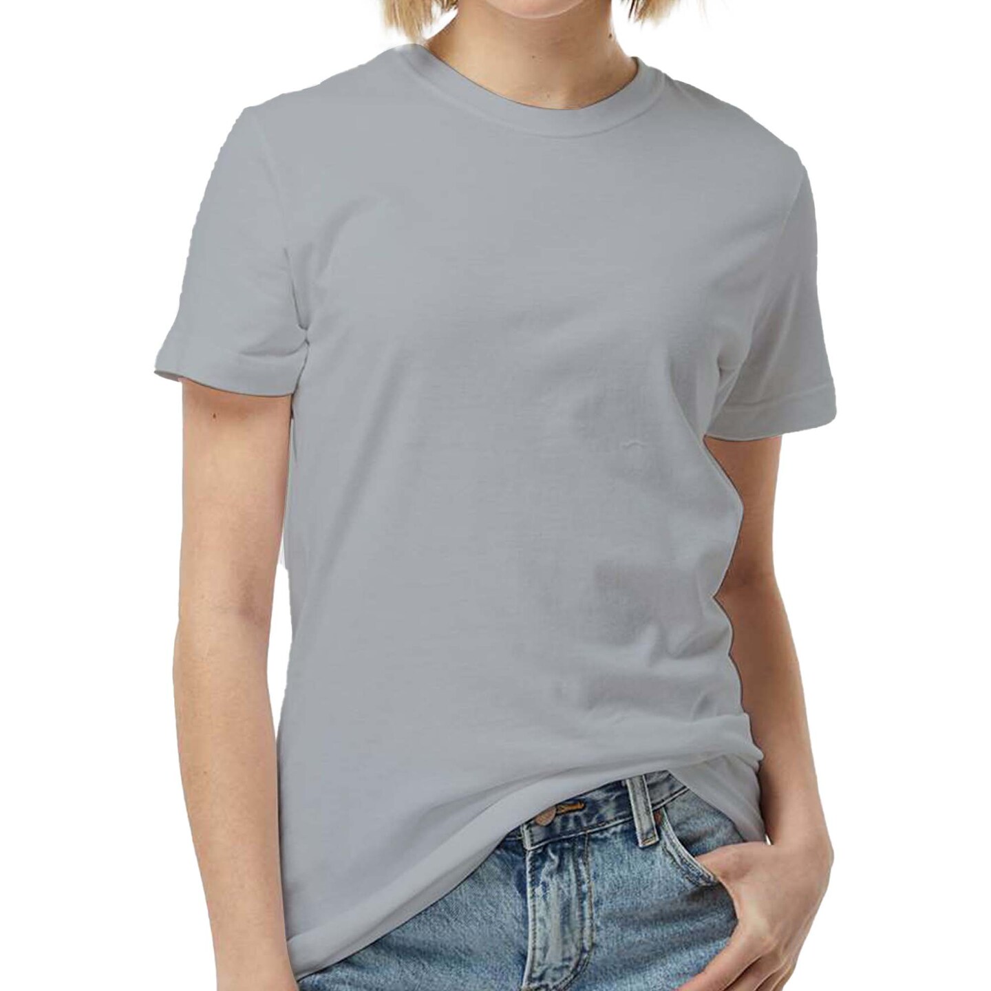 Tultex Women's Fine Jersey T-Shirt, Short Sleeve Crewneck Blank Tee for Crafts
