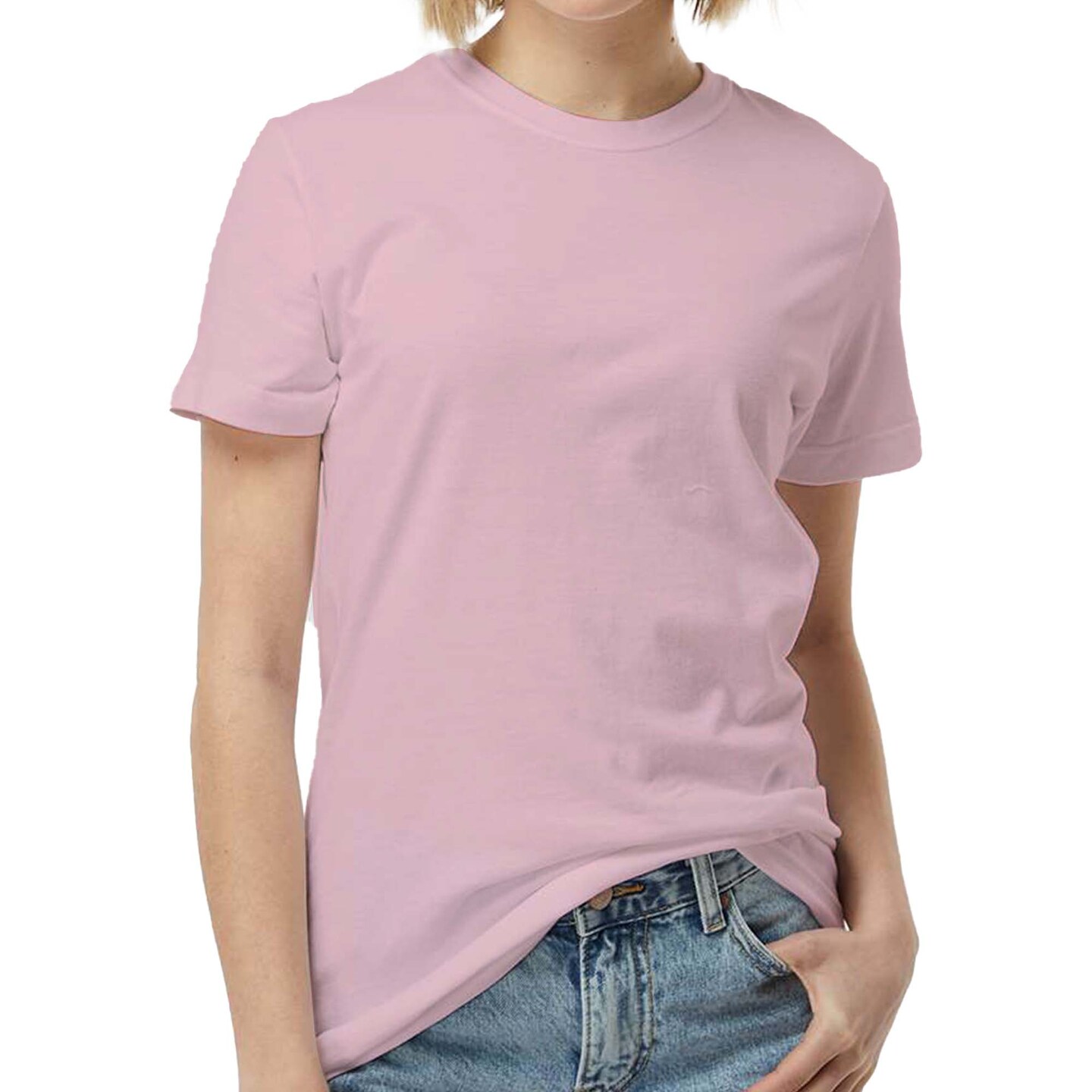 Tultex Women's Fine Jersey T-Shirt, Short Sleeve Crewneck Blank Tee for Crafts