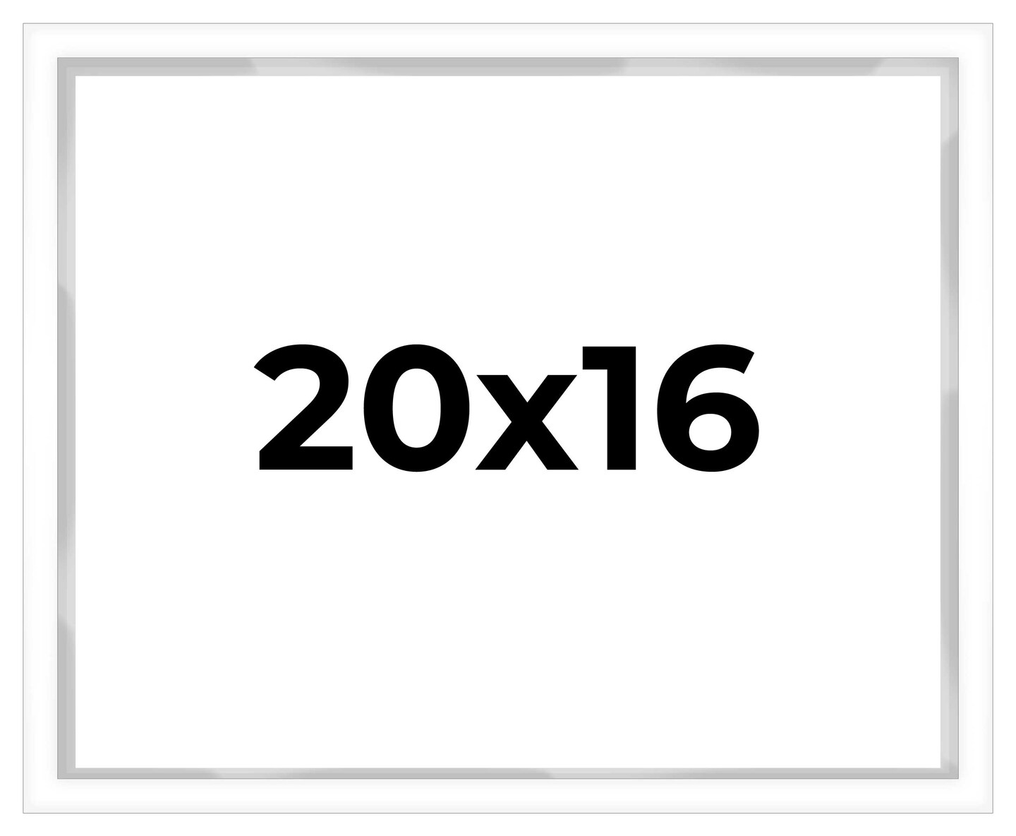 20x16 Shadow Box 3/4" Depth White Picture Frame - UV Acrylic, Backing, Hanging Hardware