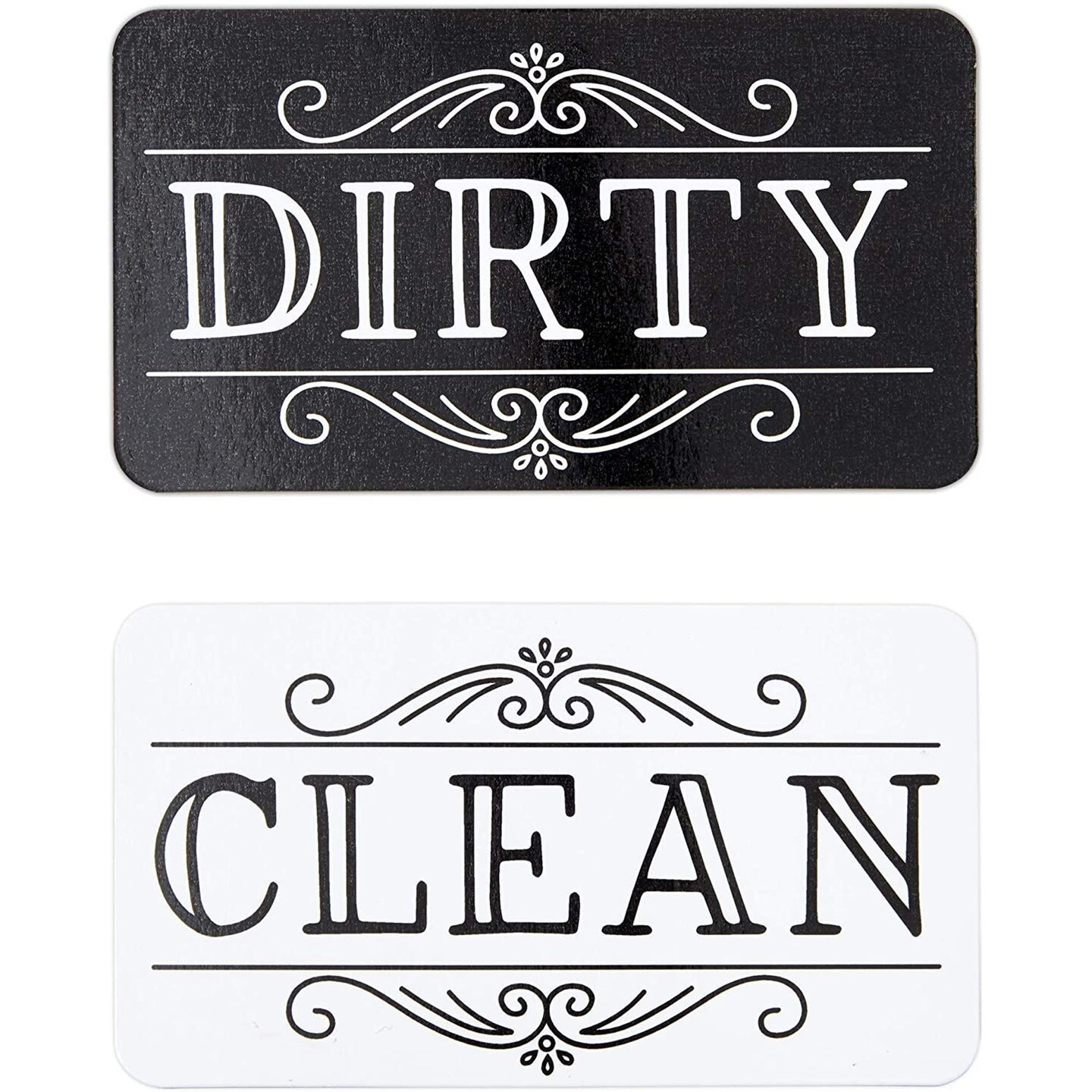 Double Sided Clean or Dirty Dishwasher Magnet Indicator Sign (3.5 x 2 Inches)