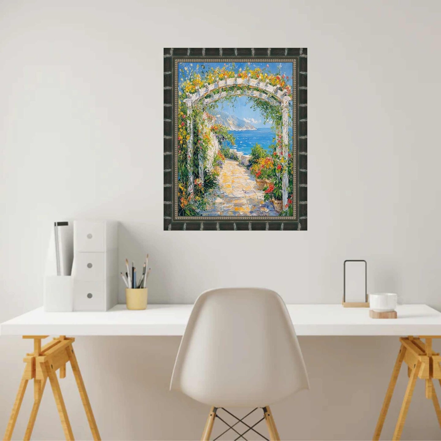 Boho Black Bamboo Wood Picture Frame 13x19 frame